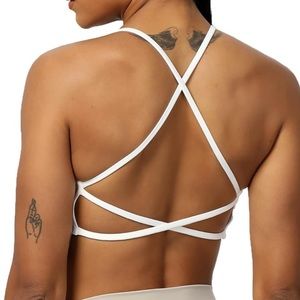 Amazon Aoxjox Backless Padded Low Impact Workout Sports Bra
